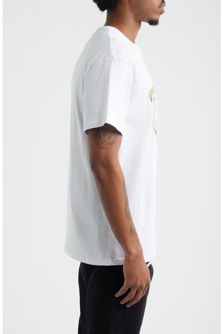 Taupe Cotton Graphic T-Shirt, Alternate, color, WHITE