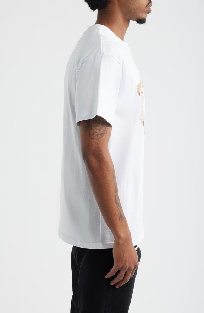 ICECREAM Taupe Cotton Graphic T-Shirt, Alternate, color, White