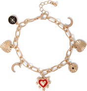 Jessica Simpson Gold-Tone Charm Bracelet