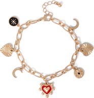 Jessica Simpson Gold-Tone Charm Bracelet