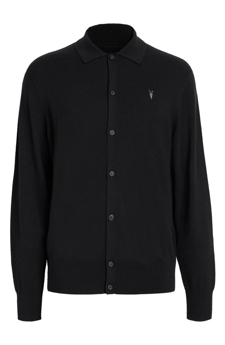 AllSaints Kilburn Wool Blend Cardigan, Alternate, color, 