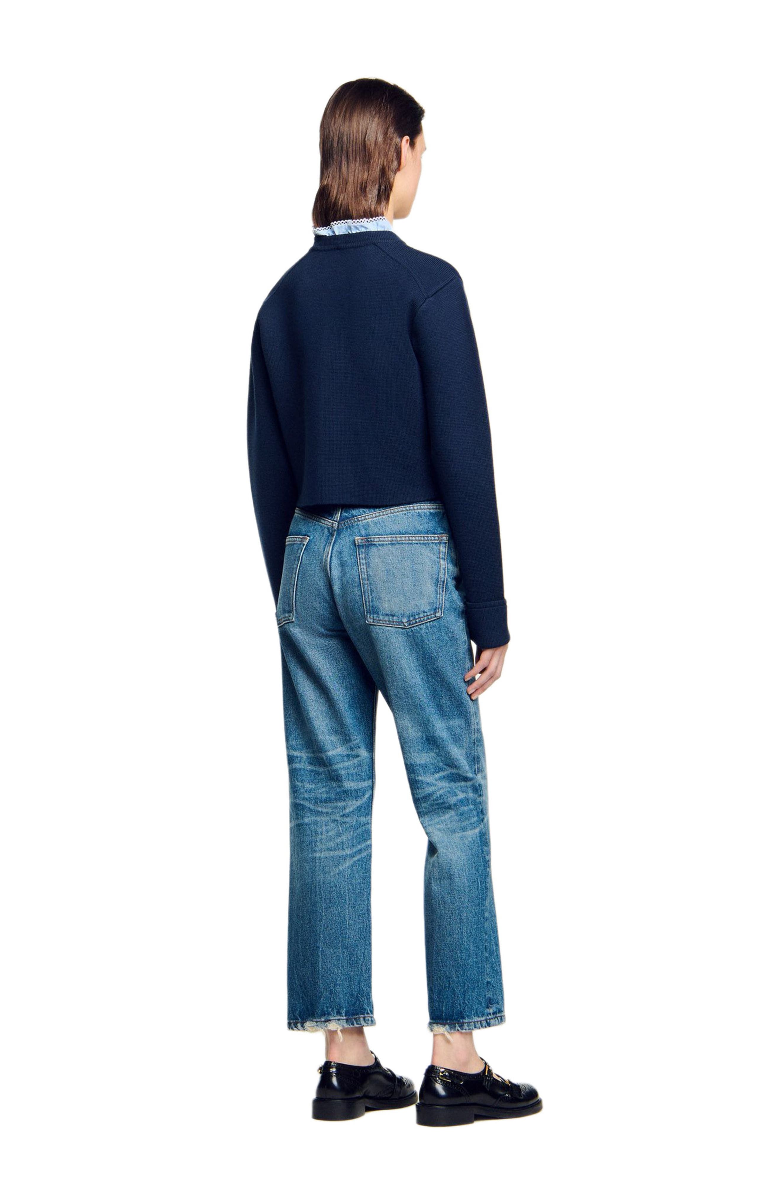 Cardigan with detachable ruffle collar - image 2