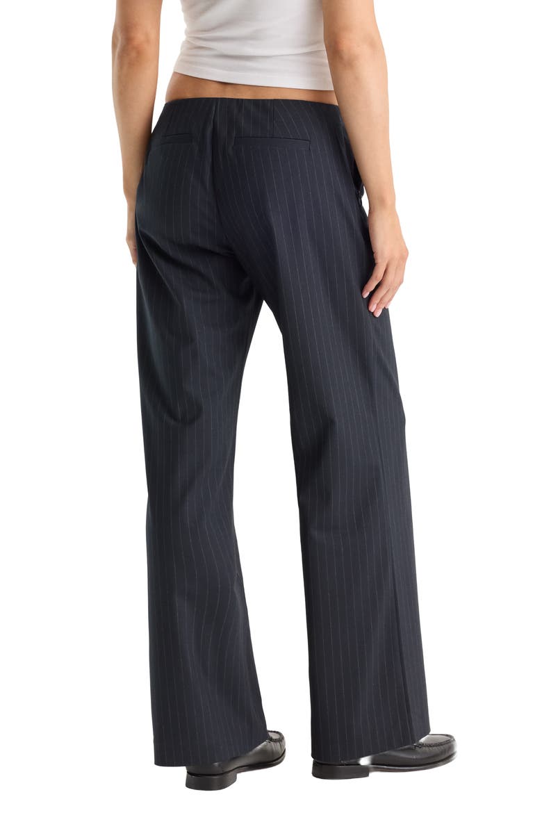 The Low Rise Pinstripe Trousers, Alternate, color, ROYAL STRIPE