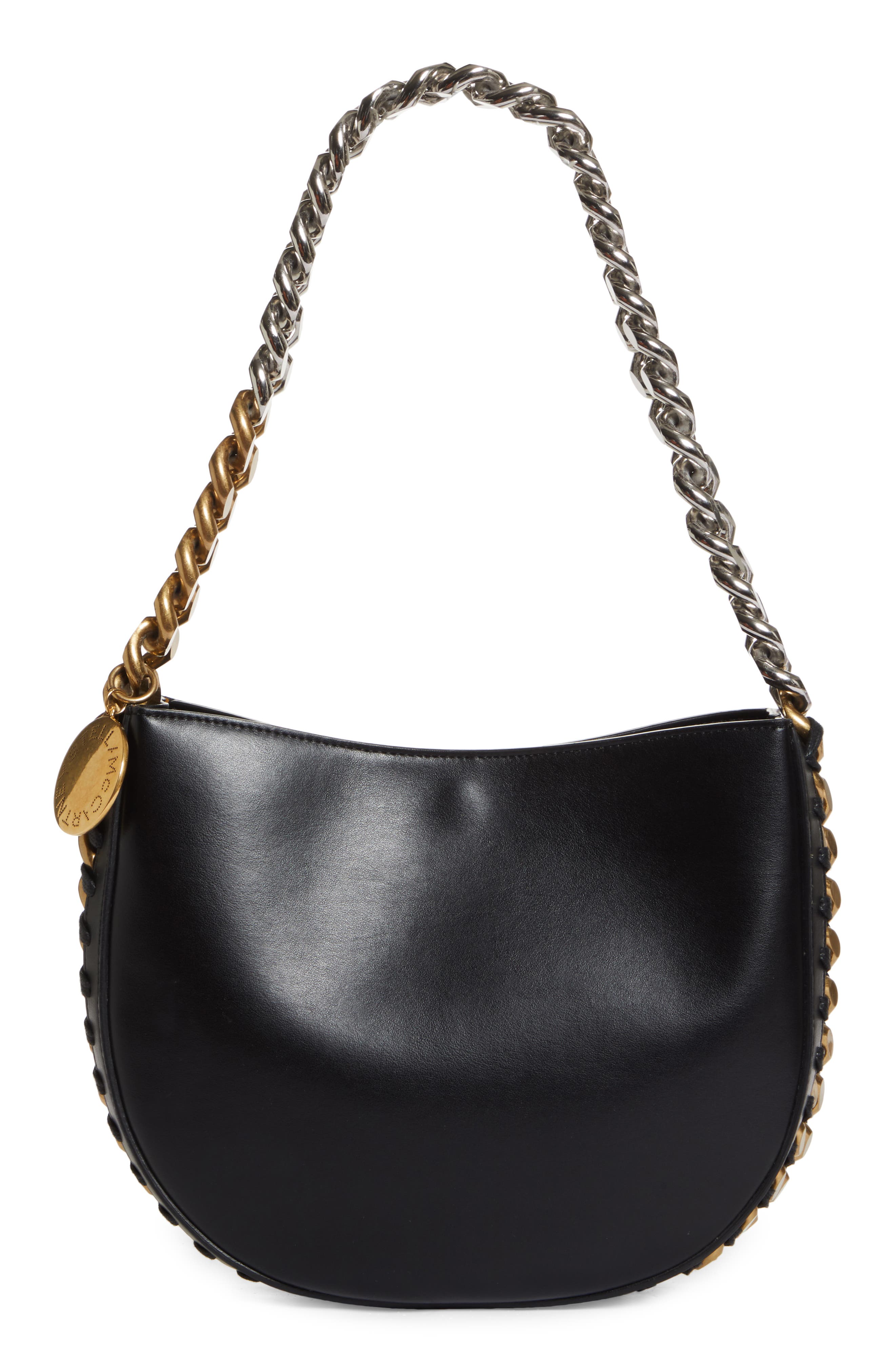Stella McCartney Medium Frayme Faux Leather Shoulder Bag, Main, color, 