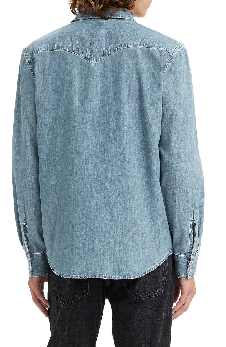 Levi's<sup>®</sup> Classic Snap-Up Western Shirt, Alternate, color, Franklin Stone Wash