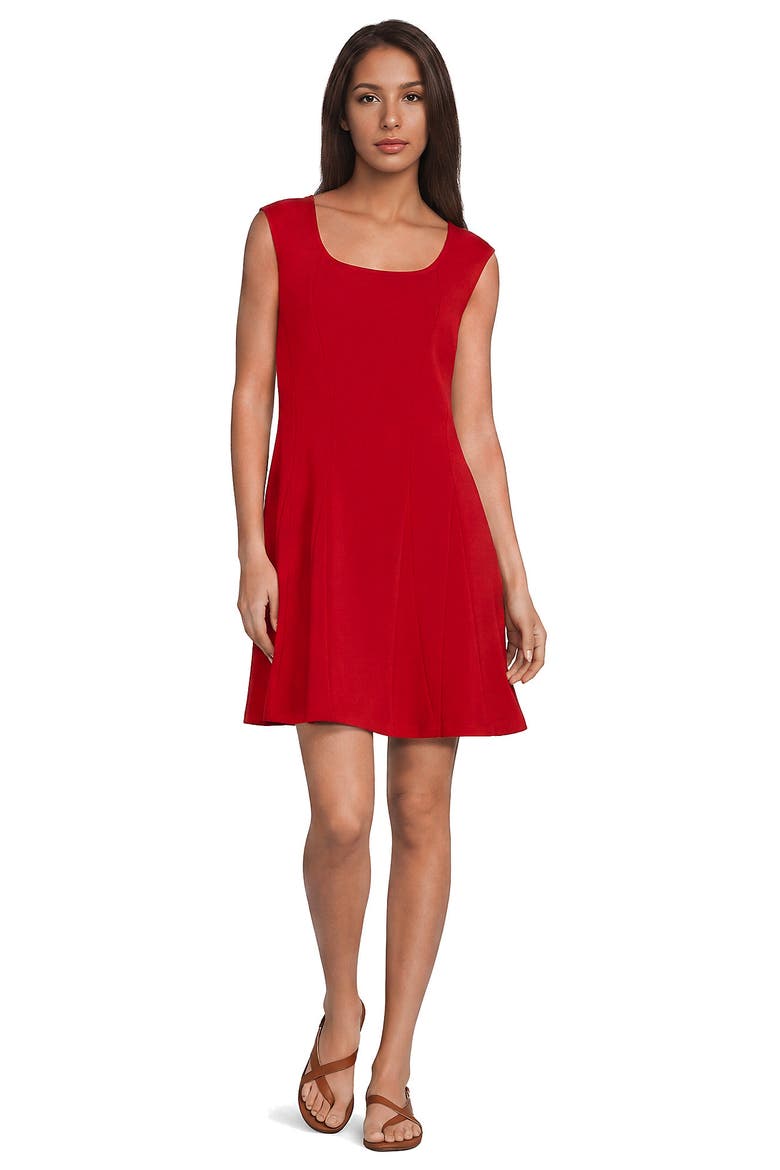 Starfish Scoop Neck Sleeveless Mini Dress, Alternate, color, Compass Red