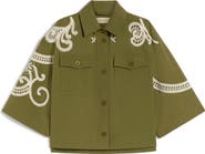 Weekend Max Mara Como Embroidered Detail Cotton Jacket
