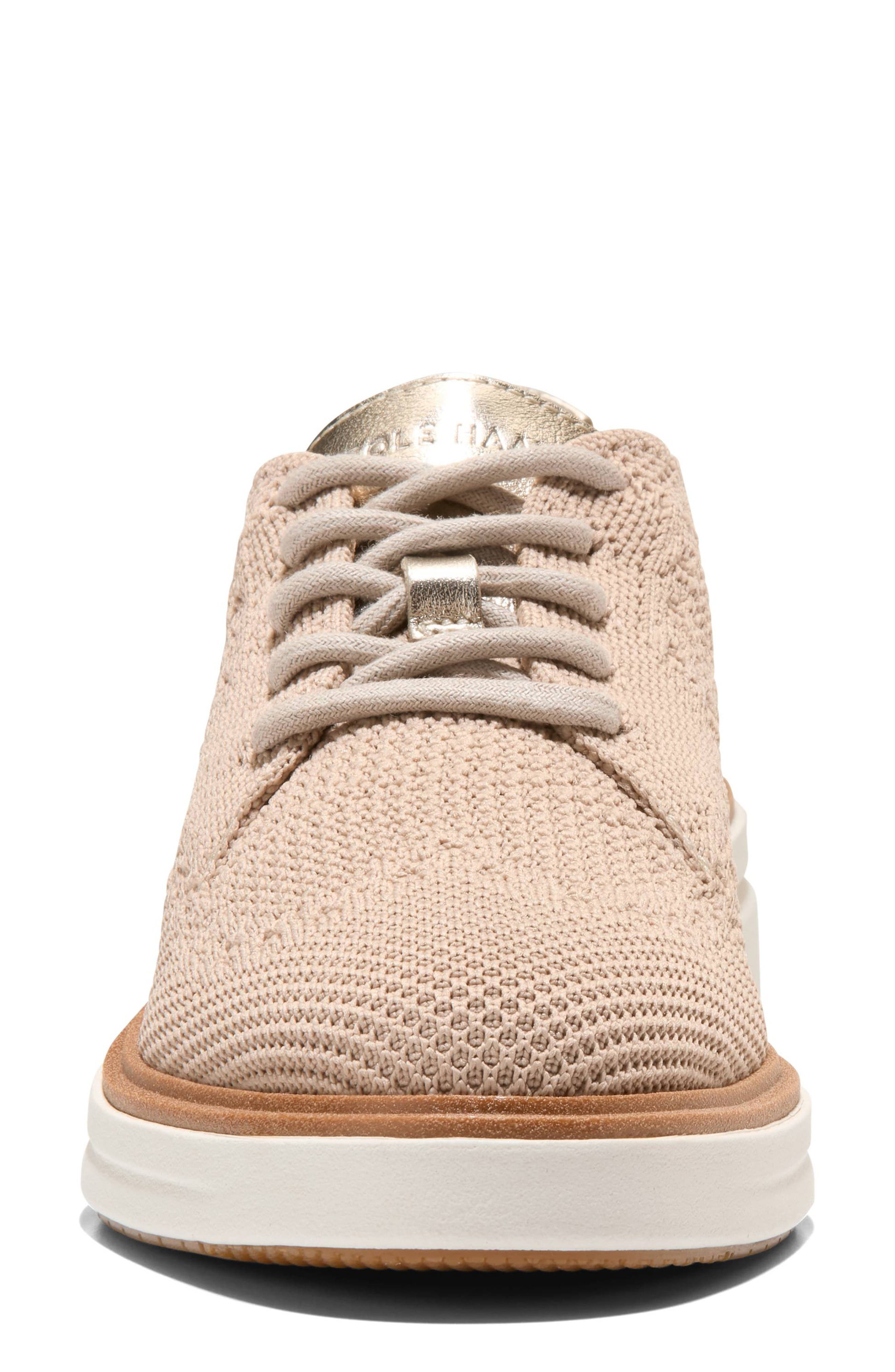 Cole Haan OriginalGrand Cityspectre Knit Derby, Alternate, color, Sesame Stitchlite / Soft Gold