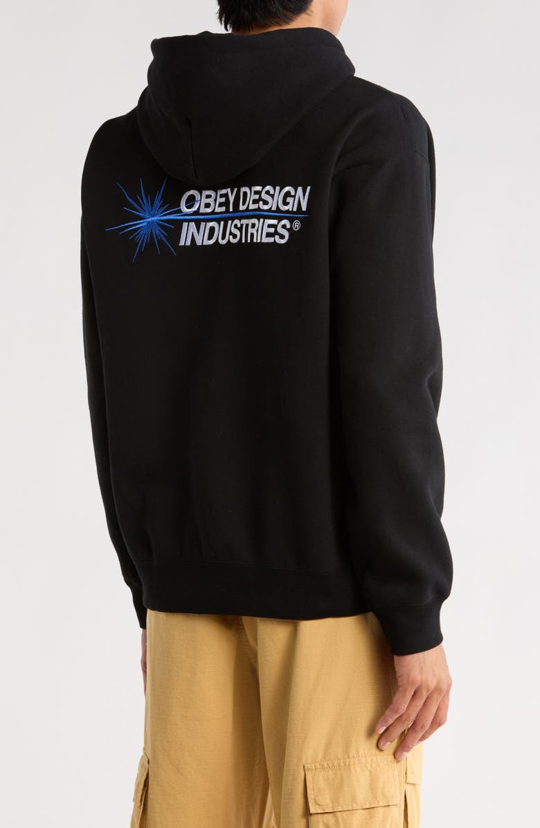 Obey Industries Oversize Pullover Hoodie, Alternate, color, Black