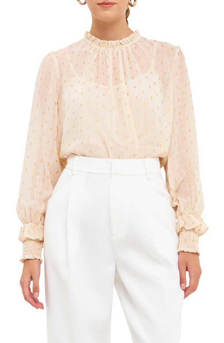 Endless Rose Gold Dot Print Top, Main, color, 