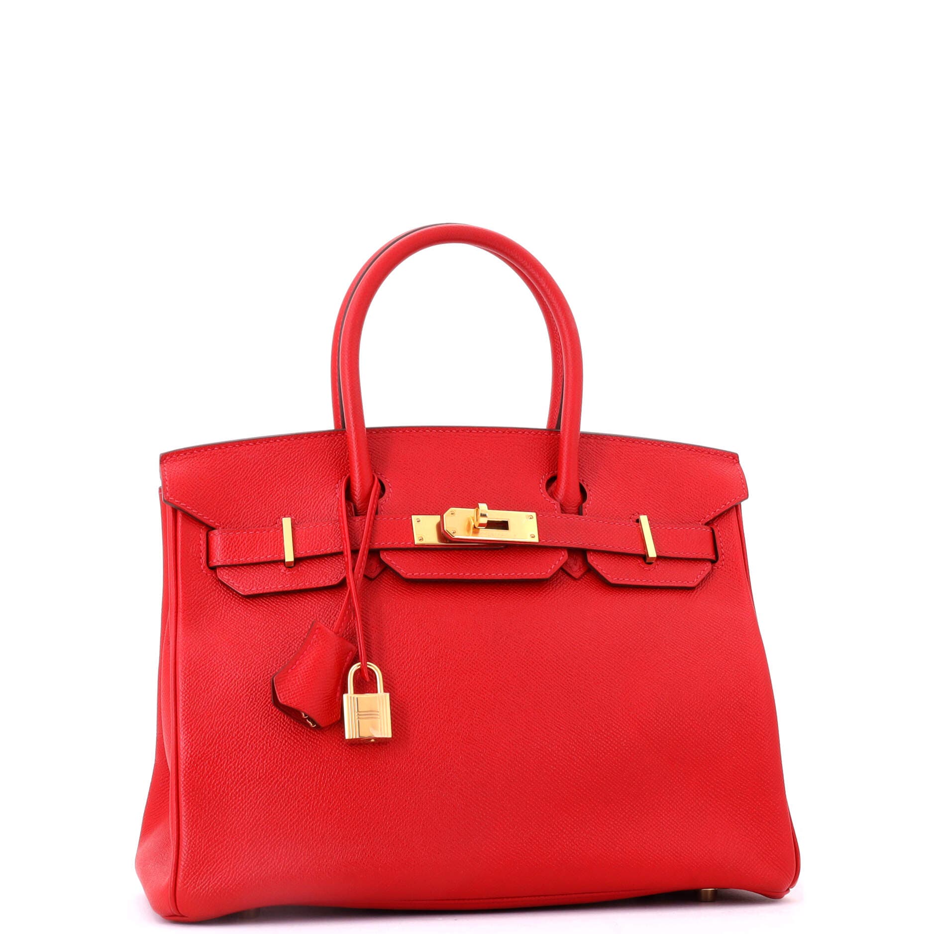 Pre-Owned Hermes Birkin Handbag Red Epsom with Gold Hardware 30, Alternate, color, Rouge Vif