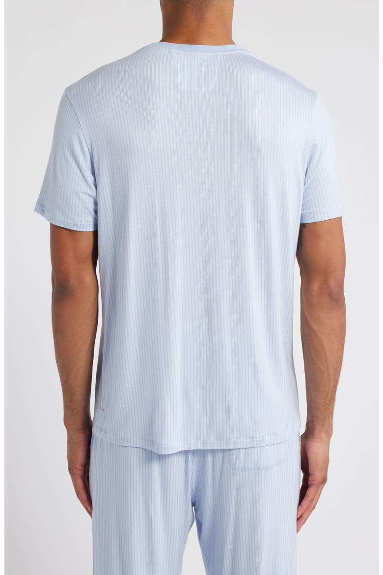 Pinstripe Pajama T-Shirt, Alternate, color, SKY STRIPE
