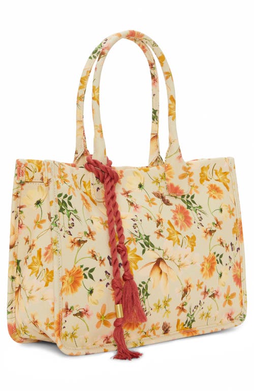 Vince Camuto Orla Canvas Tote In Panna Creme Floral