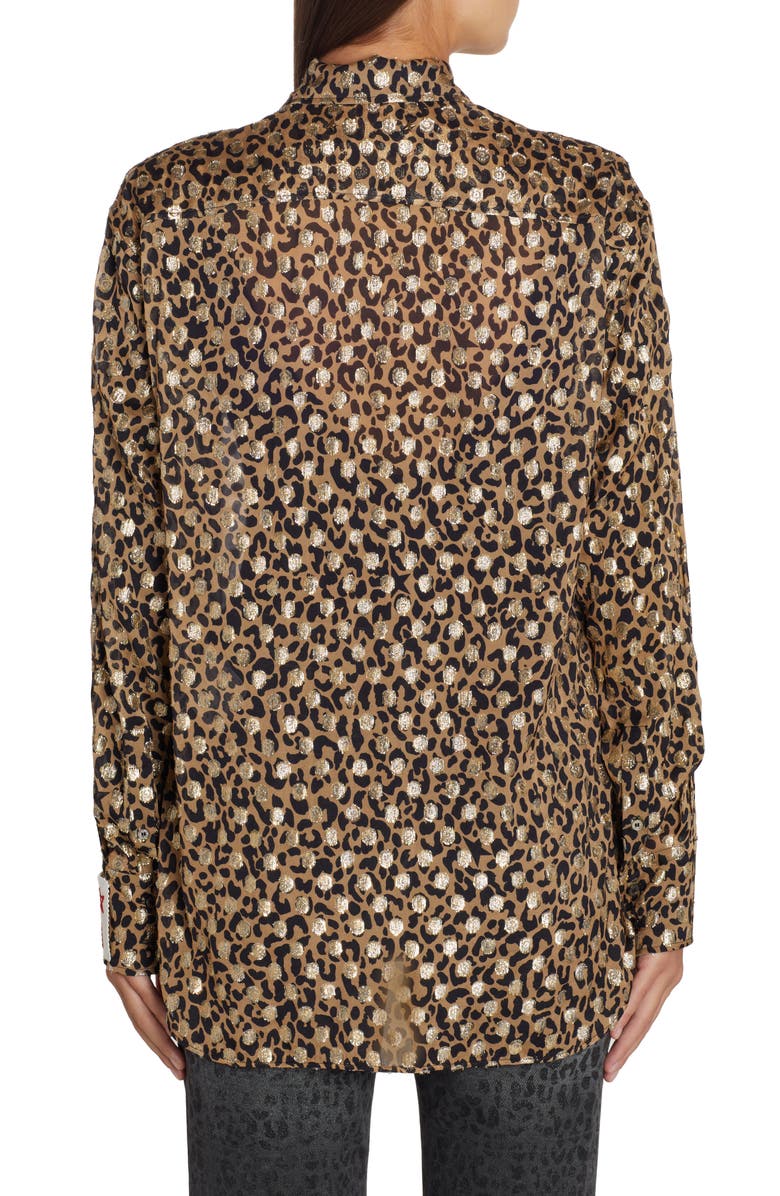 Golden Goose Batilda Shimmer Dot Fil Coupé Blouse, Alternate, color,