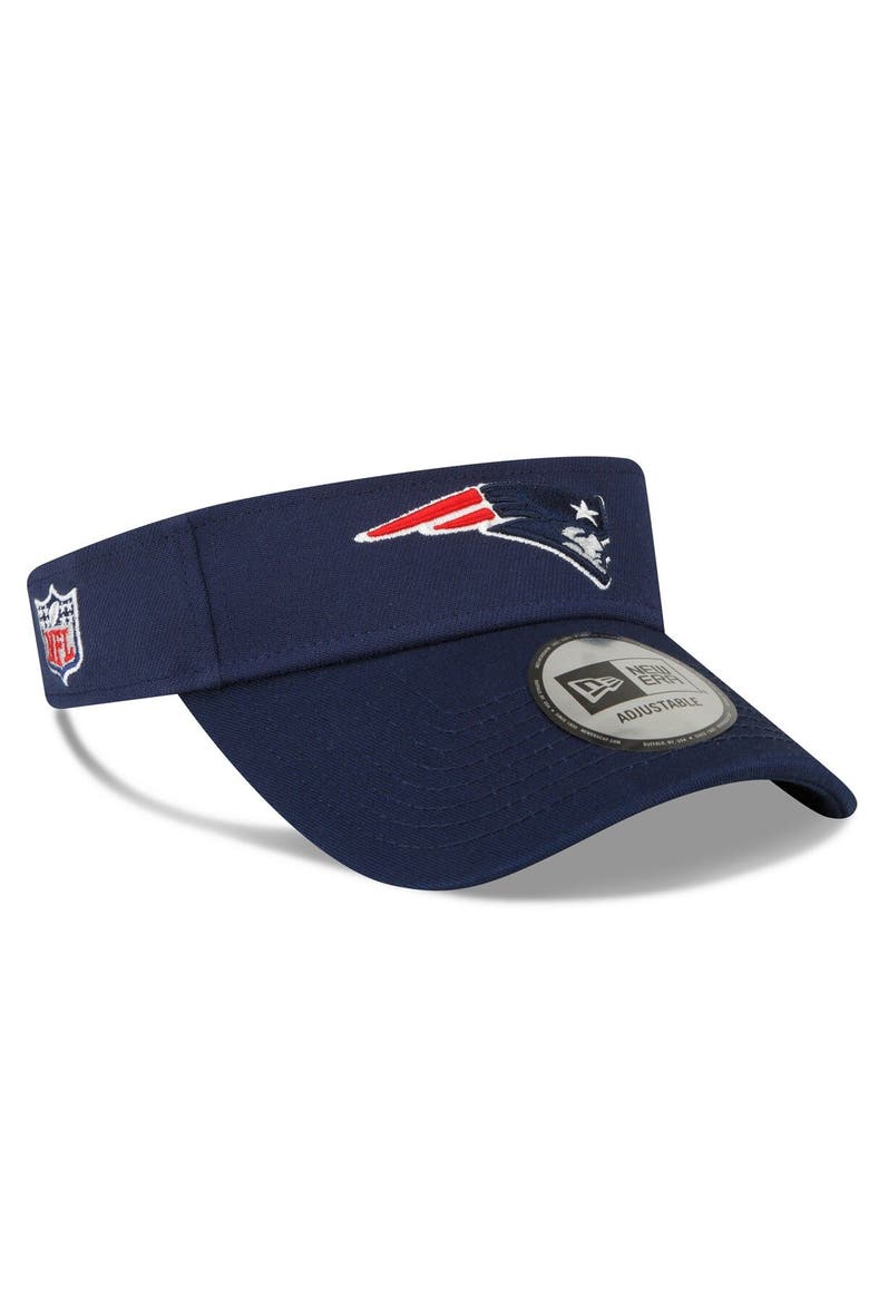 Men's New Era Navy New England Patriots 2022 Sideline Adjustable Visor, Main, color, Navy