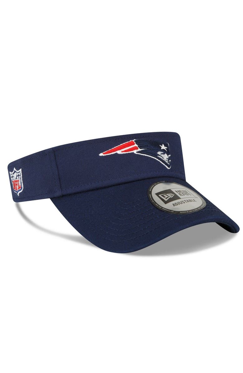 New Era Men's New Era Navy New England Patriots 2022 Sideline Adjustable Visor, Main, color, 