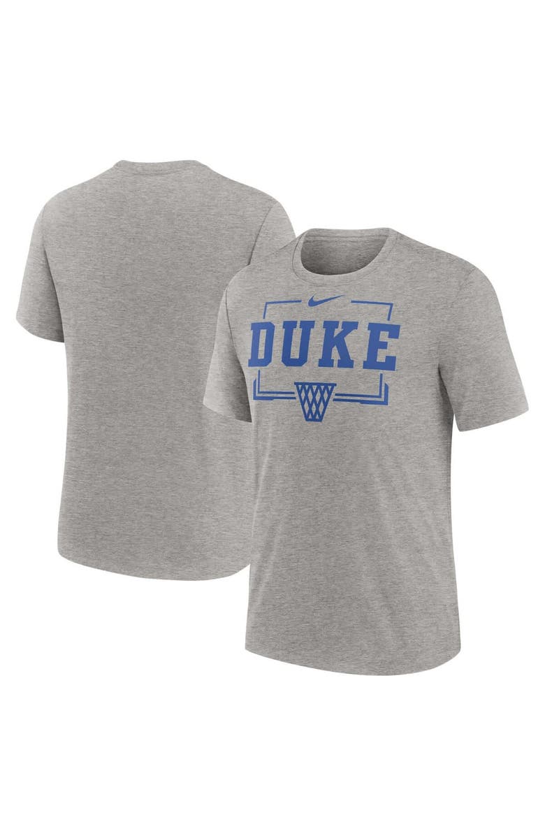 Nike Men's Nike Heather Gray Duke Blue Devils Campus Local Tri-Blend T-Shirt, Alternate, color, Heather Gray