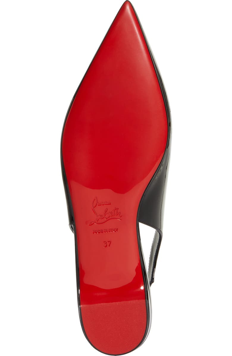 Christian Louboutin Hot Chickita Pointed Toe Slingback Flat, Alternate, color, Black