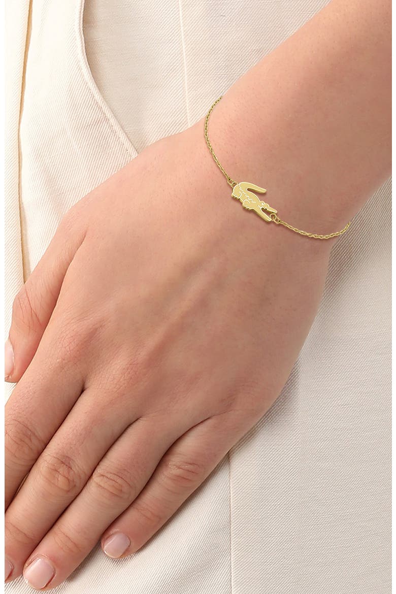 Crocodile Bracelet, Alternate, color, GOLD