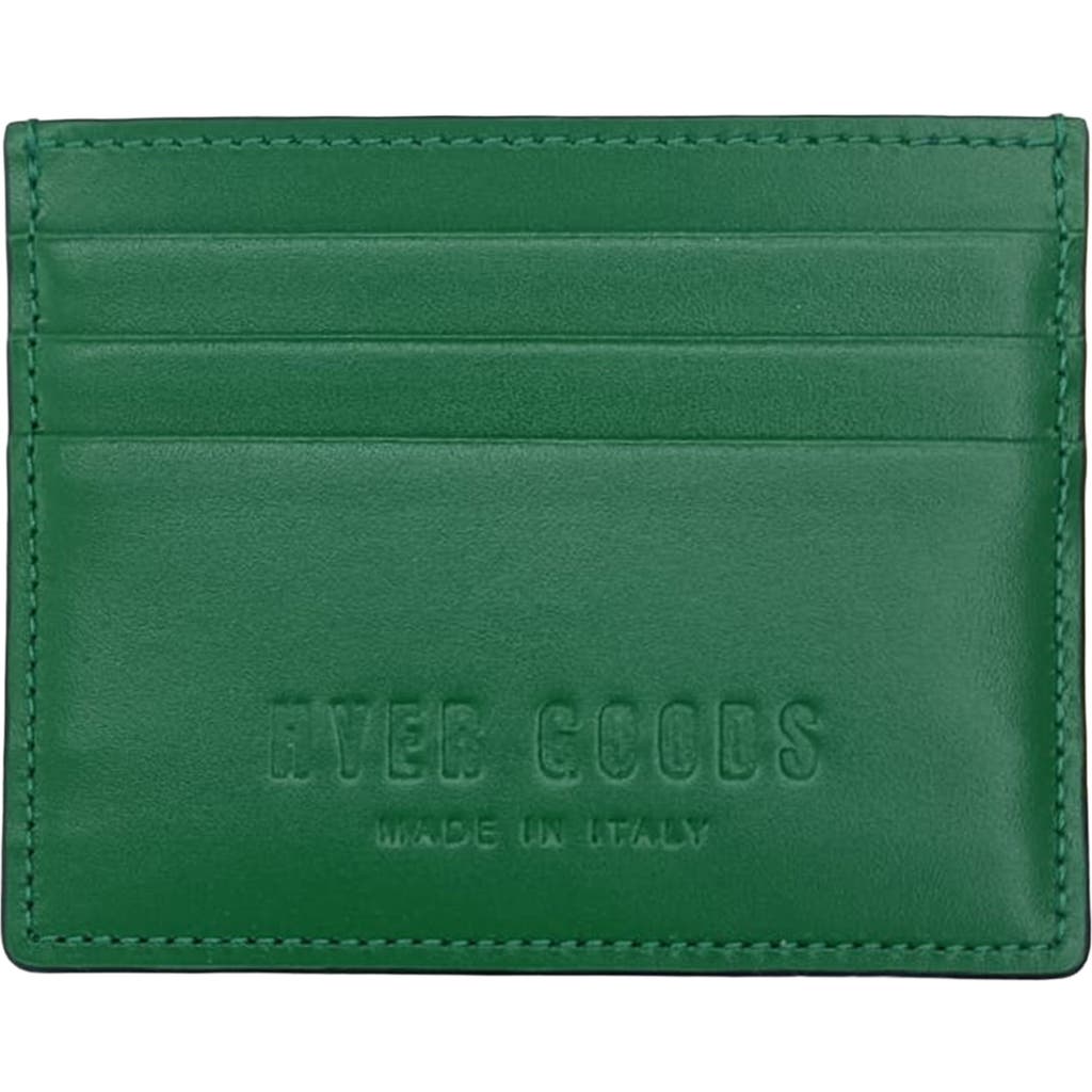 Hyer Goods Upcycled Italian Leather Certo Card Wallet In Green
