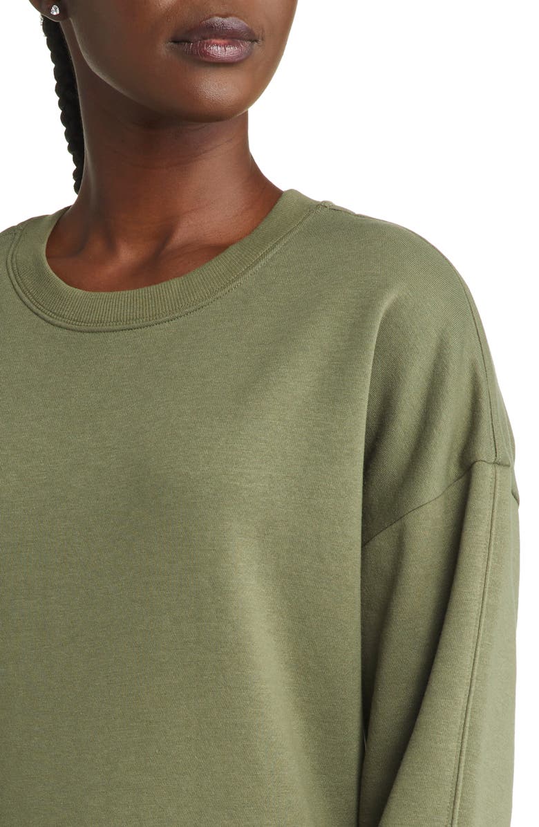 Treasure & Bond Long Sleeve Midi Sweatshirt Dress, Alternate, color,
