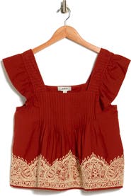 JASON WU Ruffle Embroidered Tank