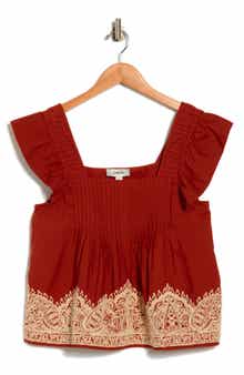 JASON WU Ruffle Embroidered Tank