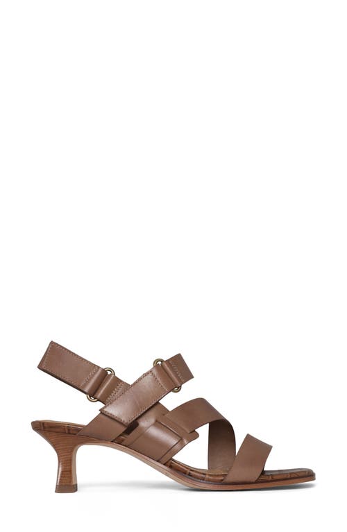 Donald Pliner Fisherman Kitten Heel Sandal In Brown
