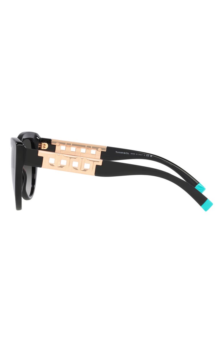 Tiffany & Co. 56mm Gradient Cat Eye Sunglasses, Alternate, color, Black