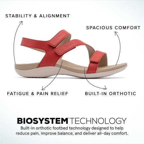 Abeo Oasis Sandal In Red - Regular