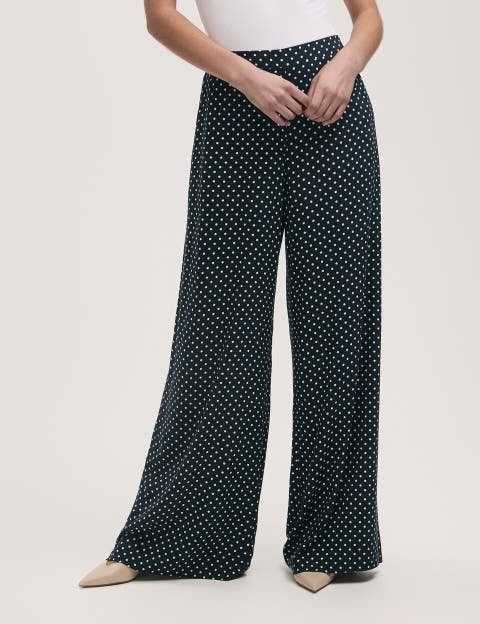 Nat Viscose Wide Leg Trousers