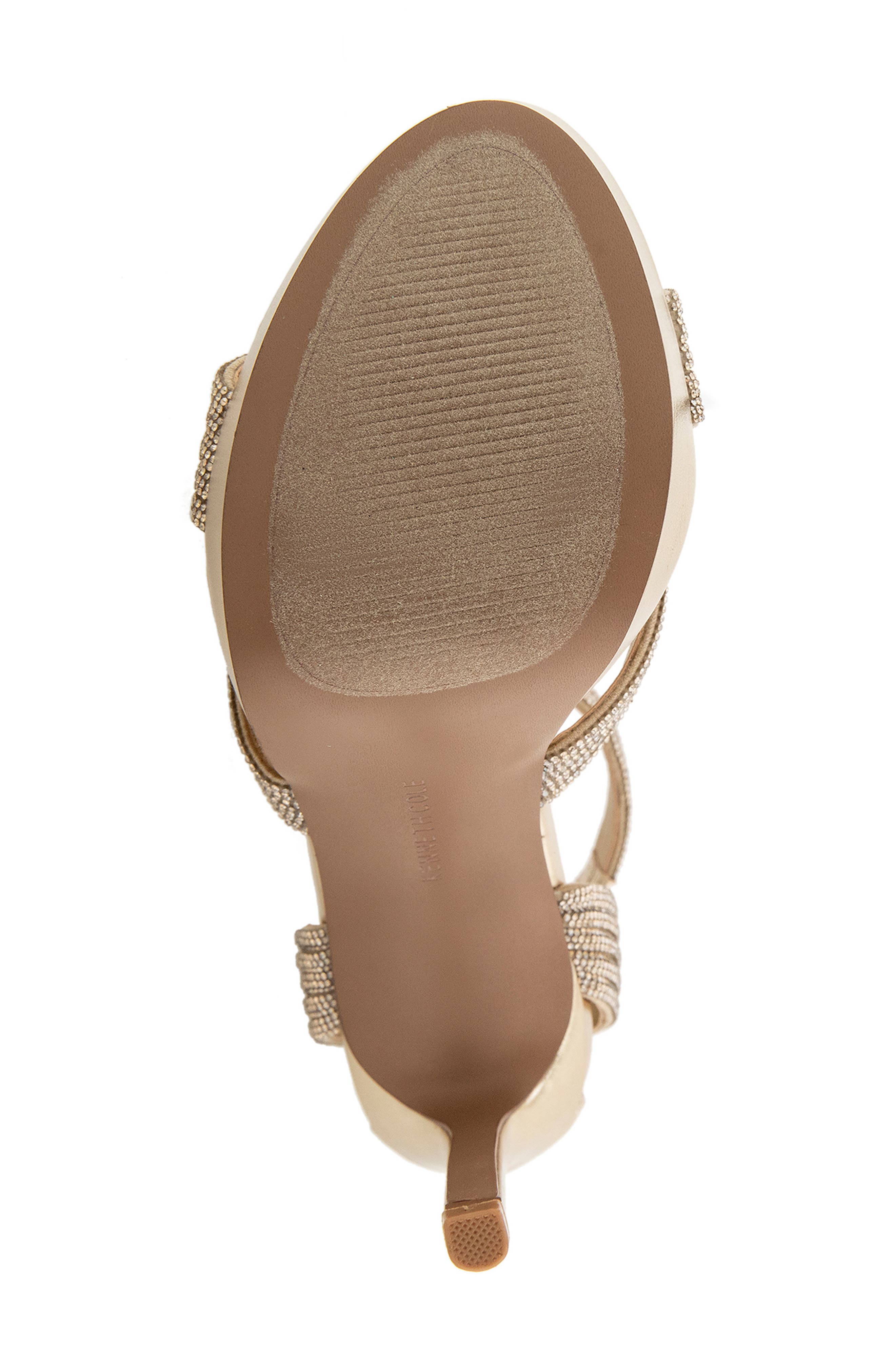 Nadine Ankle Strap Platform Sandal, Alternate, color, LIGHT GOLD CRYSTAL