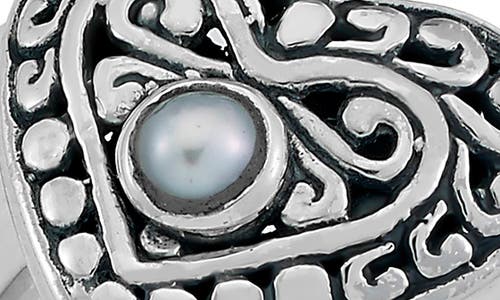 Samuel B. Freshwater Pearl Heart Ring In White
