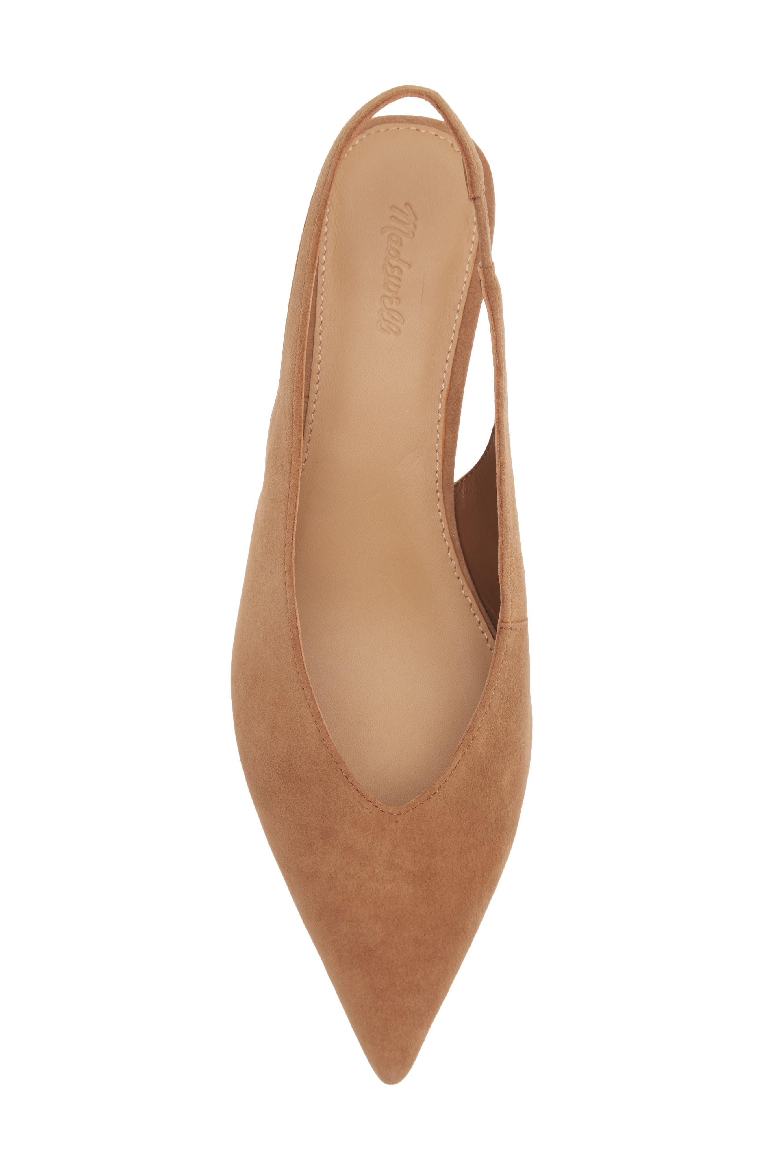 Madewell Mariette Kitten Heel Slingback Pump, Alternate, color, Dried Acorn