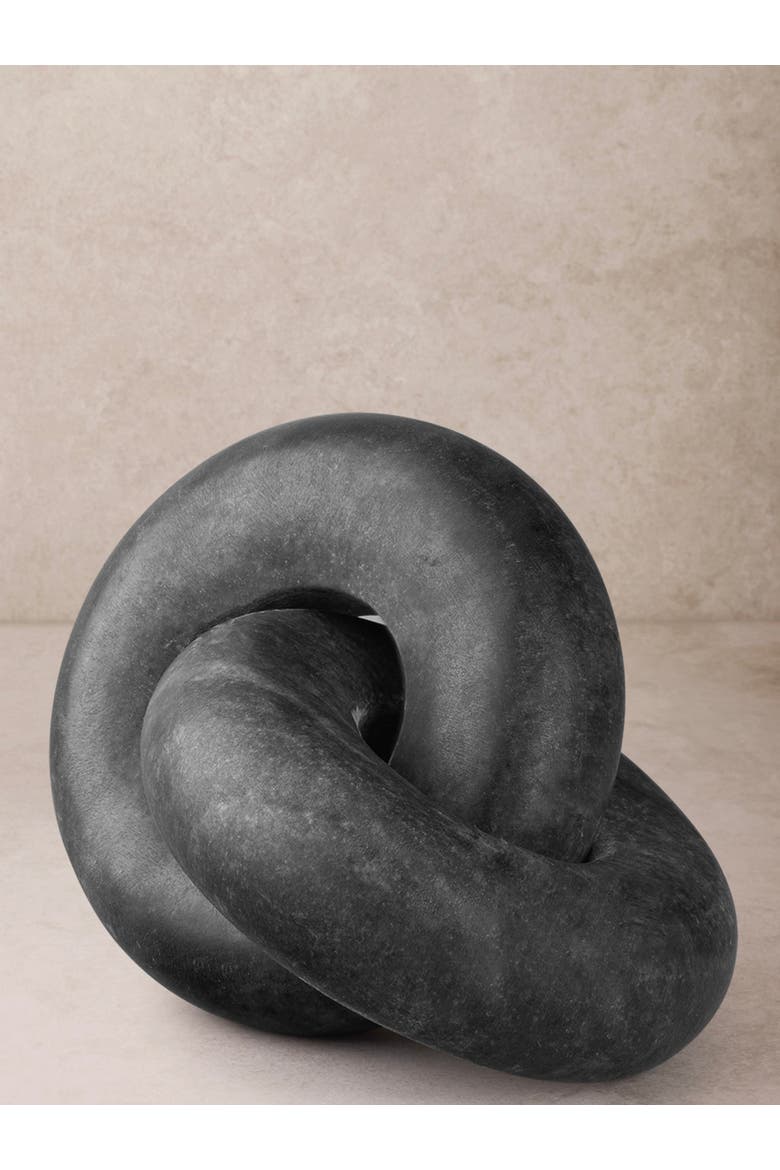 Munich Marble Knot Sculpture, Main, color, Midnight Black