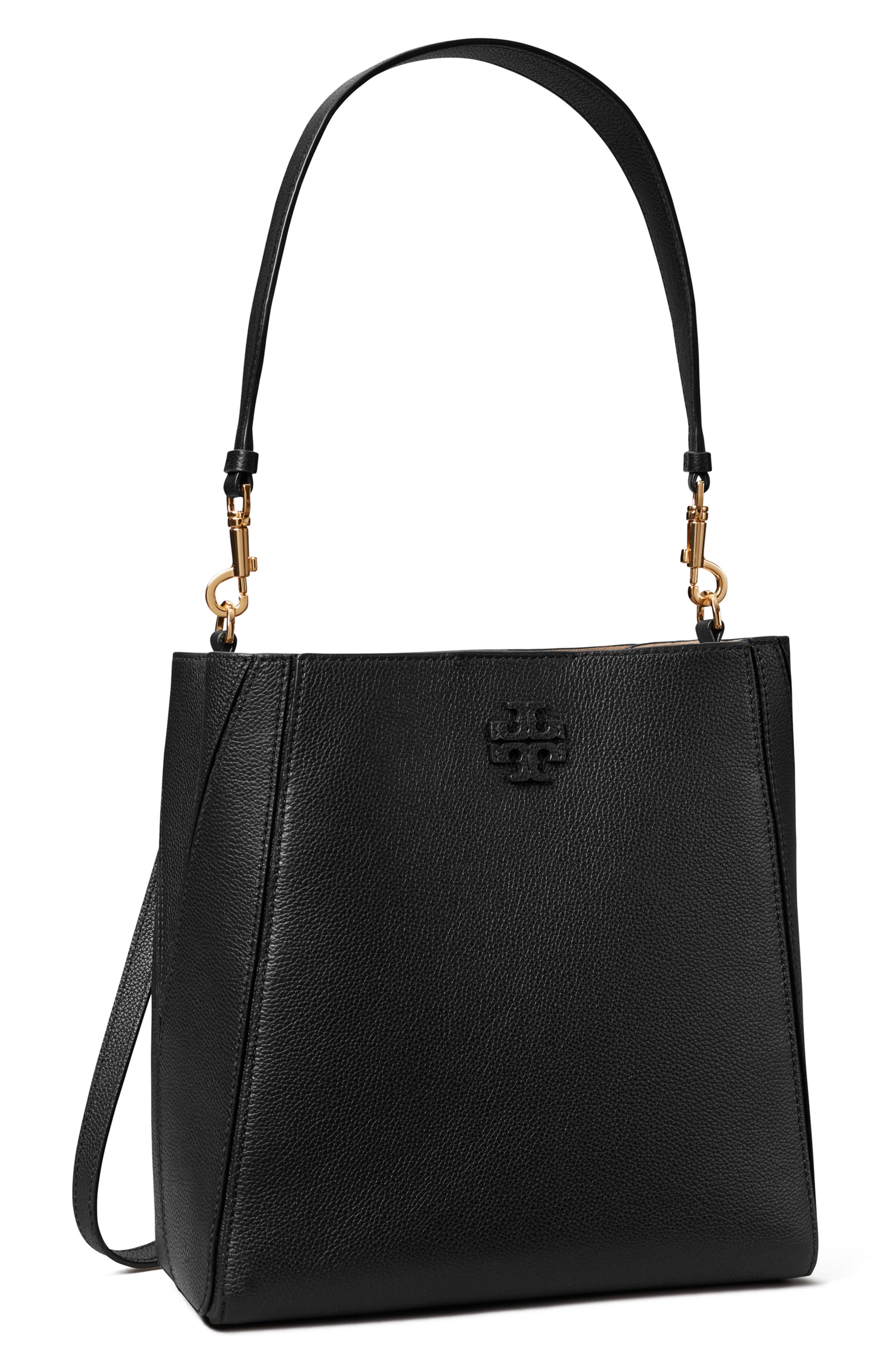 Tory Burch McGraw Leather Bucket Bag, Alternate, color, 