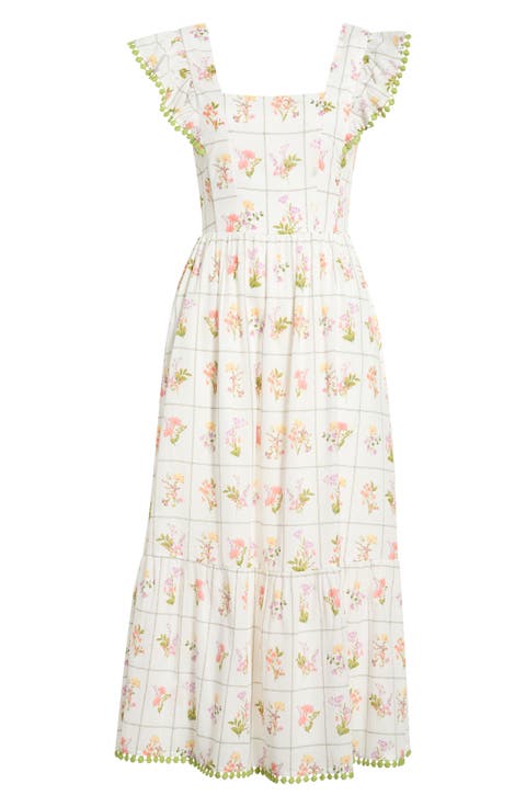 Diane Floral Maira Tie Back Midi Sundress