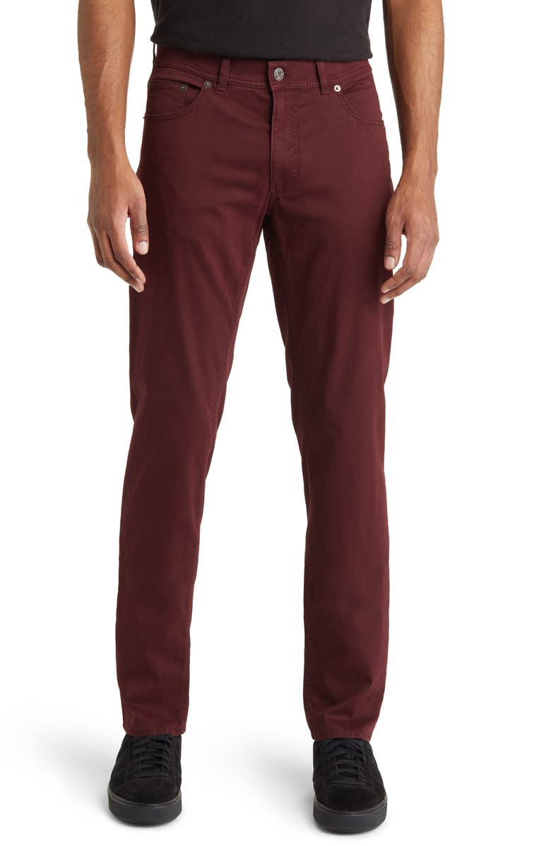 Brax Cooper Five-Pocket Straight Leg Pants, Main, color, Vineyard