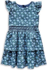 Florence Eiseman Floral Print Dress With Waist Ruching