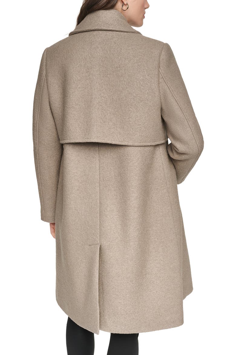 Besette Boiled Wool Blend Coat, Alternate, color, BRINDLE