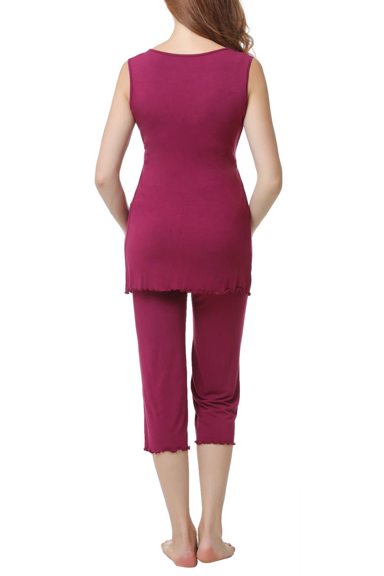 Penny Maternity/Nursing Pajamas Set, Alternate, color, DEEP BERRY