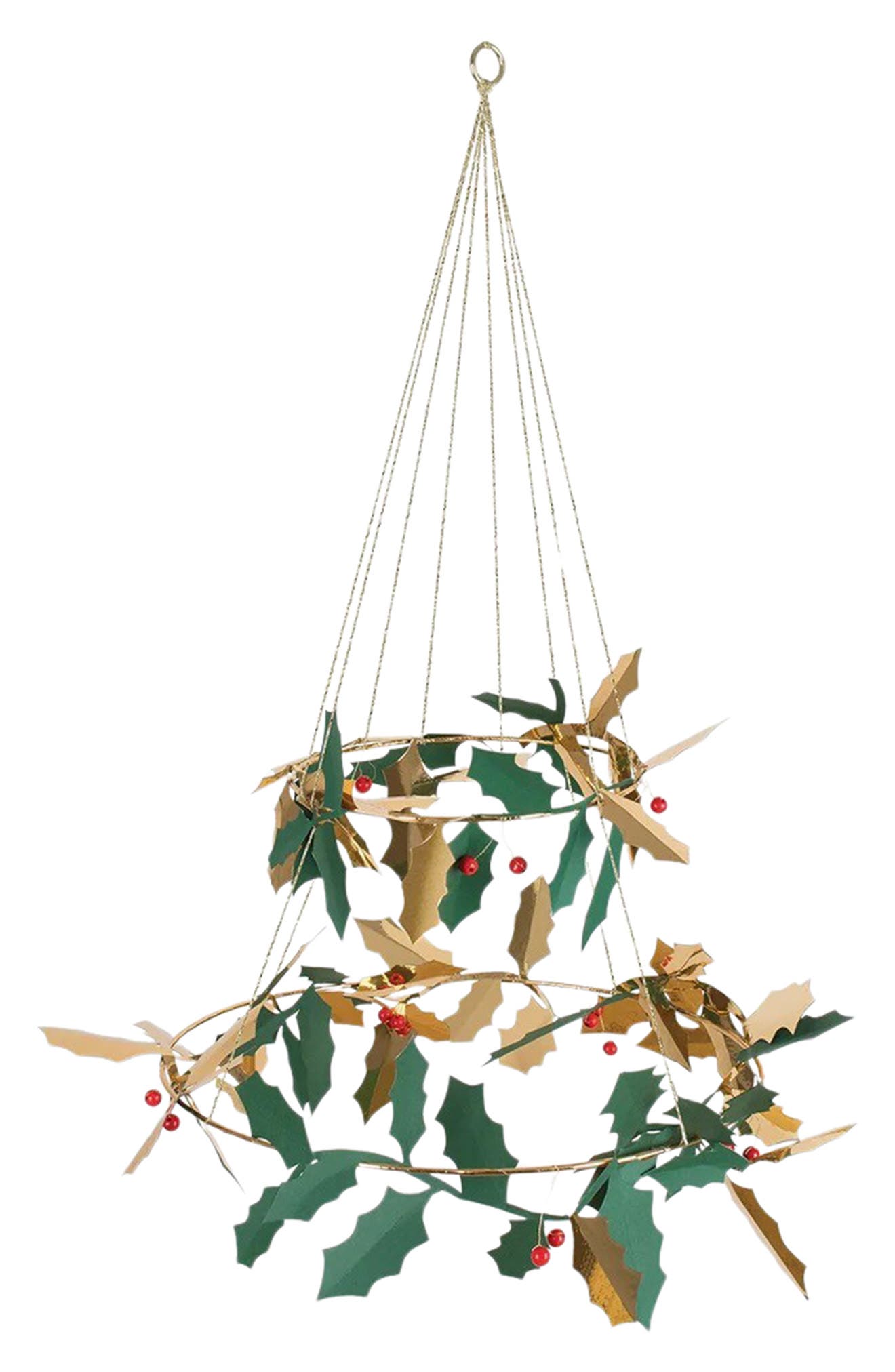 Christmas Holly Chandelier