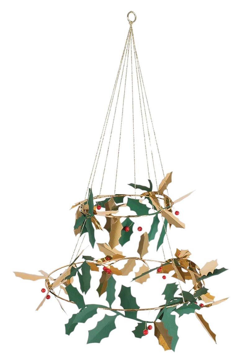 Christmas Holly Chandelier, Main, color, GREEN MULTI COLOR