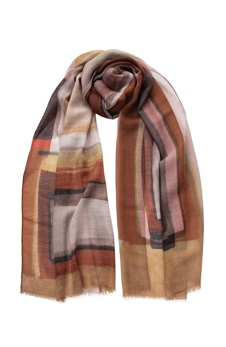 Elizabetta Madrid - Wool Scarf, Main, color, Tan