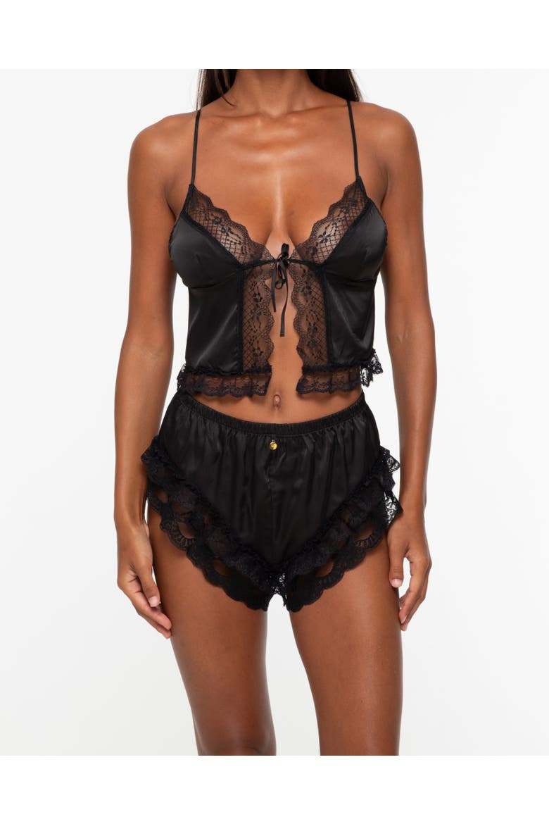 Kaia Lace Camisole Short Set, Main, color, Black