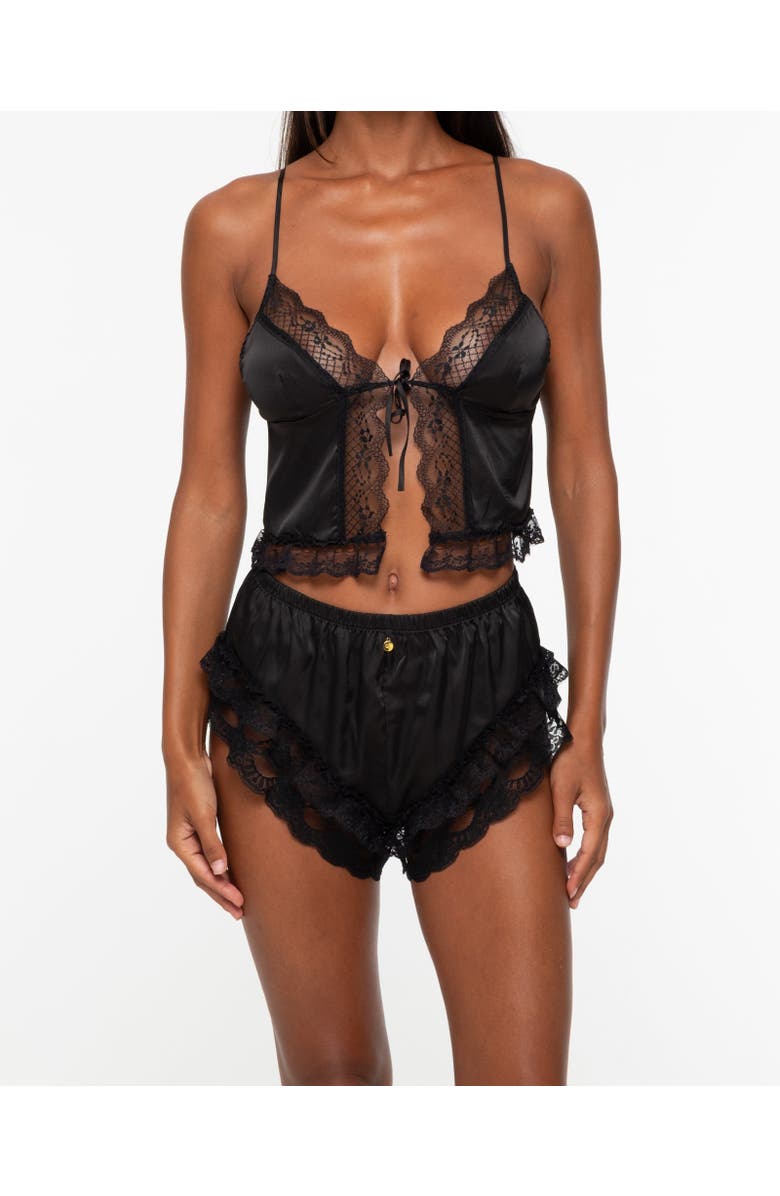 One Empire Kaia Lace Camisole Short Set, Main, color, Black