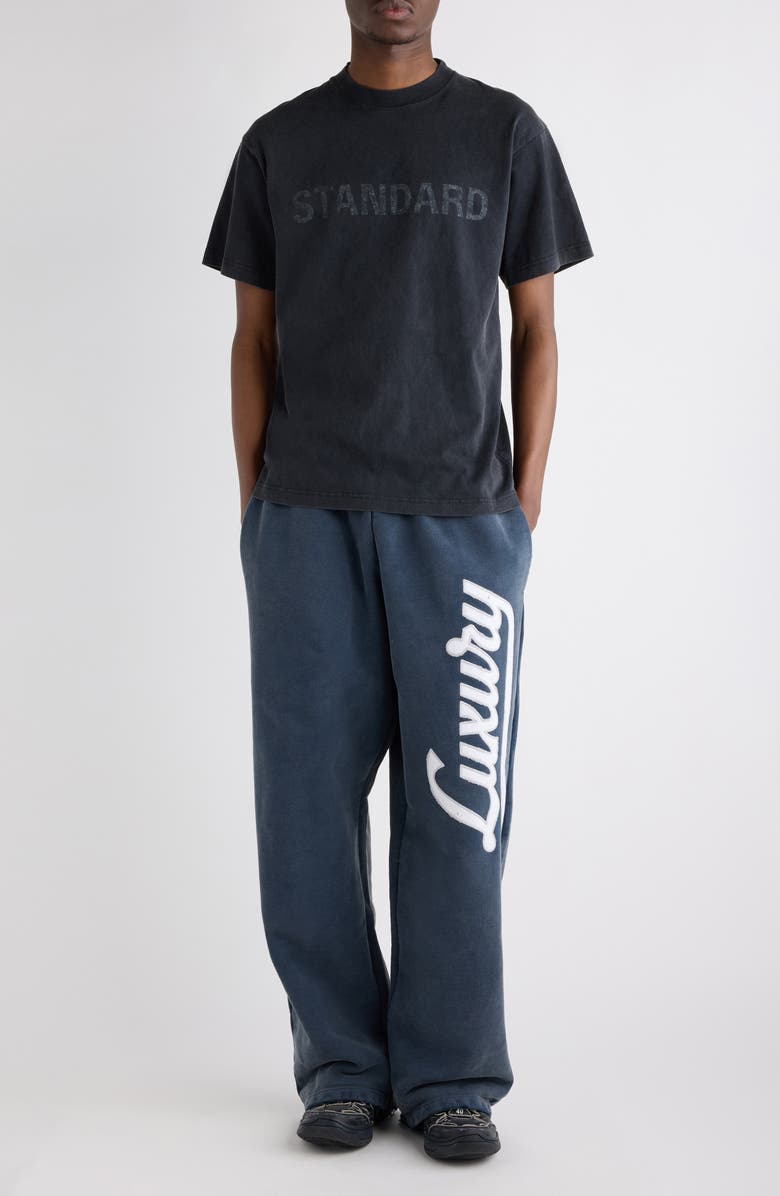 Balenciaga Baggy Sweatpants, Alternate, color, 8593 Washed Navy/ White