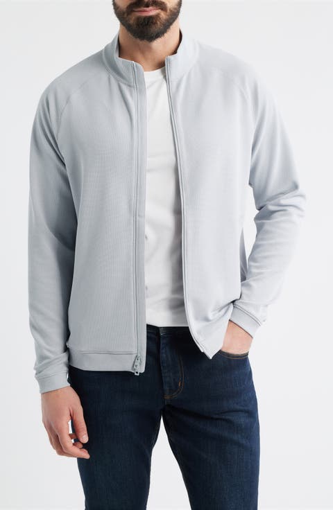 Cradle Full Zip Long Sleeve Piqué Knit Shirt