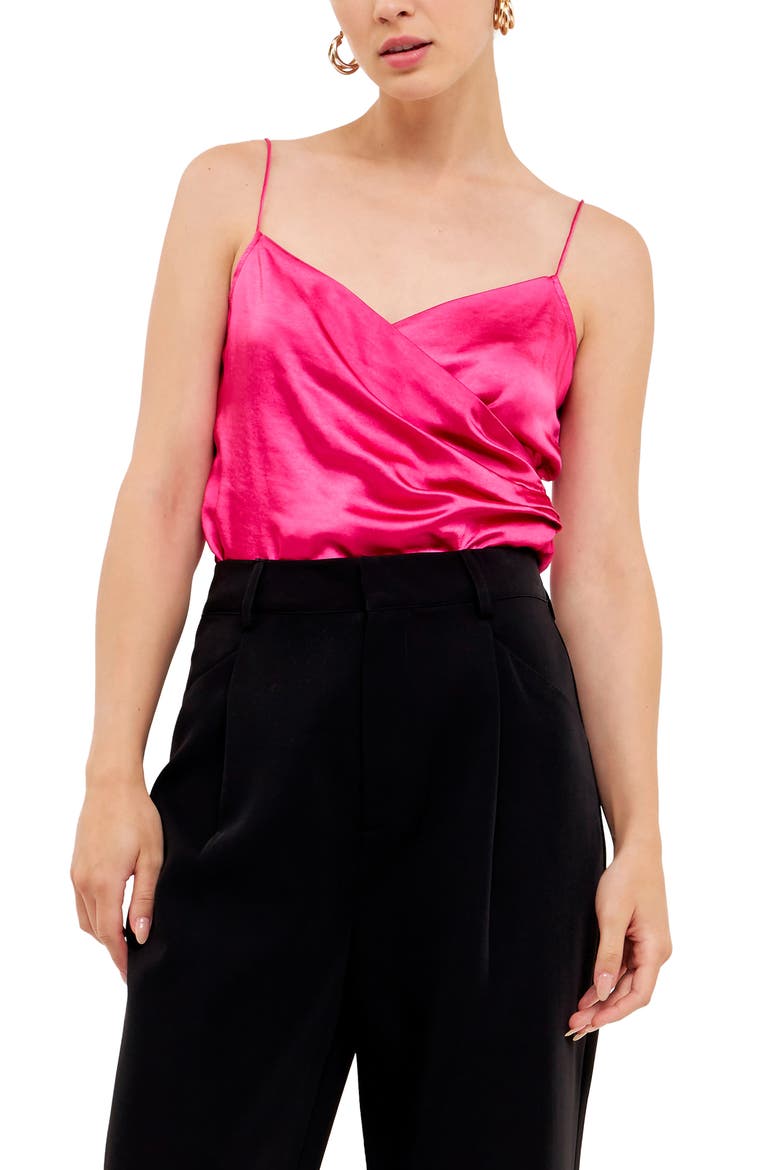 Satin Camisole, Main, color, FUCHSIA