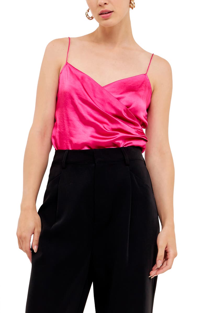 Endless Rose Satin Camisole, Main, color, Fuchsia